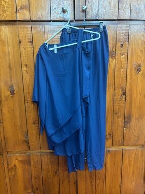 Women's Navy Blue Business Casual Matching Set